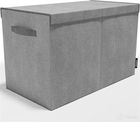 img 3 attached to 📦 Heather Gray Chest and Storage Box: The Ultimate Organizer for Girls or Boys, Perfect for House Organization, Room Storage, and Living Room Storage