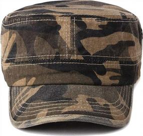 img 2 attached to Camo Cadet Cap: Adjustable Unisex Hat For Men And Women In Military Style