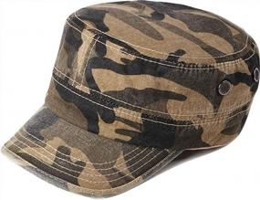 img 3 attached to Camo Cadet Cap: Adjustable Unisex Hat For Men And Women In Military Style