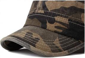img 1 attached to Camo Cadet Cap: Adjustable Unisex Hat For Men And Women In Military Style