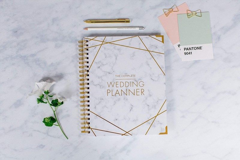 Wedding Planner & Organizer - Wedding Planner Book and Organizer for the  Bride, 9.5 x 11.9 Diary Engagement Gift Book, Hardcover + Metal Corner +  5