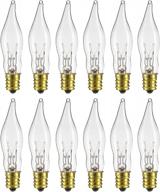 💡 sunlite 7cfc/25/12pk flame tip 7w incandescent petite chandelier light bulb - crystal clear (12 pack) logo
