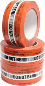 img 1 attached to Milcoast Fragile Packing Tape - Handle With Care Warning For Shipping And Moving - 2 Inches Wide, 2.1 MIL Thickness (Pack Of 3 Rolls, 110 Yards Per Roll)