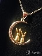 img 1 attached to 🐼 925 Sterling Silver Double Bunny Rabbit Panda Necklace - Distance Love You to The Moon and Back Jewelry for Women, Ideal Gift for Mom, Daughter, Wife, Girls review by Skye Gunnell