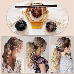 img 2 attached to 💇 Stylish and Versatile: Expandable Ponytail Geometric Hairstyle Headbands