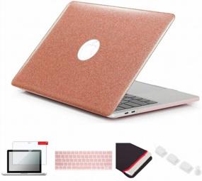 img 4 attached to Se7Enline Compatible With MacBook Pro 13 Inch Case A1706/A1989/A2159 Glitter Bling Cover For Mac Pro 13 Touch Bar 2016-2019&Sleeve&Keyboard Cover&Screen Protector&Dust Plug, Shining Rose Gold
