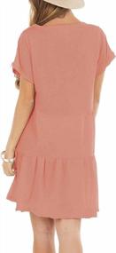 img 2 attached to 👗 Minclouse Women's Short Sleeve Swing T Shirt Dress: Stylish Baby Doll with Pockets for Casual Chic