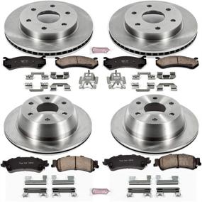 img 1 attached to 🔧 Power Stop KOE2010: Premium Front and Rear Replacement Brake Kit with OE Brake Rotors & Ceramic Brake Pads