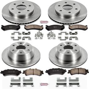 img 2 attached to 🔧 Power Stop KOE2010: Premium Front and Rear Replacement Brake Kit with OE Brake Rotors & Ceramic Brake Pads