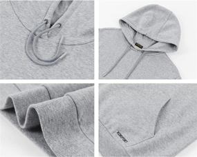 img 1 attached to KOWSPORT Pullover Brushed Sweatshirts Drawstring Men's Clothing best in Active