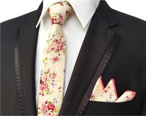 img 1 attached to Cotton Printed Floral Necktie Pocket