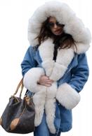 warm and stylish aofur women's hooded parka jackets with faux fur lining for winter outfits logo