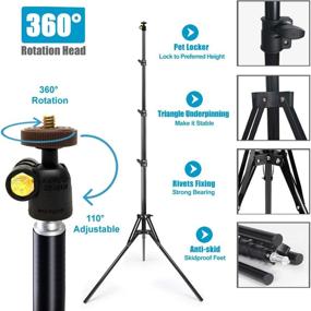 img 1 attached to 📸 Ultra Tall 78 inch Selfie Stick Tripod with Bluetooth Remote and Cell Phone Holder - Extendable Camera Phone Tripod for iPhone, Android Phone, DSLR Sports Camera - Reverse Folding Aluminium Alloy Design