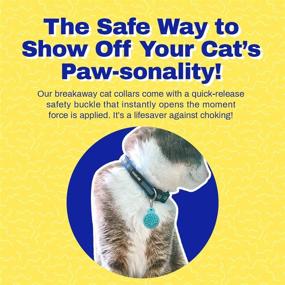 img 3 attached to 🐱 Travel Cat: Breakaway Cat Collar - Ensuring Safety and Style with Quick Release Buckle - Available in 4 Colors - Adjustable 8-13 inches - Durable Nylon - Machine Washable