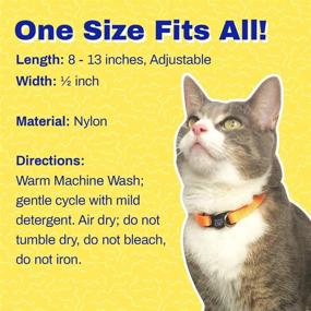 img 1 attached to 🐱 Travel Cat: Breakaway Cat Collar - Ensuring Safety and Style with Quick Release Buckle - Available in 4 Colors - Adjustable 8-13 inches - Durable Nylon - Machine Washable