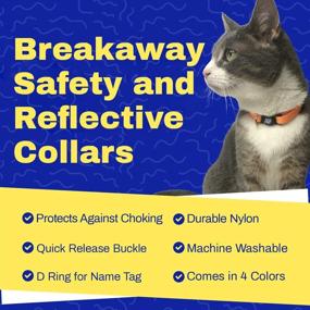 img 2 attached to 🐱 Travel Cat: Breakaway Cat Collar - Ensuring Safety and Style with Quick Release Buckle - Available in 4 Colors - Adjustable 8-13 inches - Durable Nylon - Machine Washable