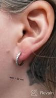 img 1 attached to 💎 Sterling Silver Hoop Earrings Set: Small Cartilage Ear Cuffs, Huggie Earrings with CZ Stones - Mini Piercings for Women & Girls review by Deanna Cook