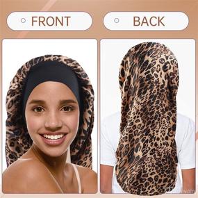 img 2 attached to 🌙 Comfortable Natural Elastic Sleep Bonnet for Personal Care: Enhance Your Bath & Bathing Experience