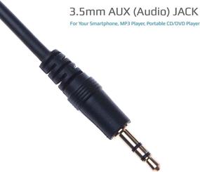 img 2 attached to 🔌 Keple 3.5mm Aux-in Adapter Cable for Mercedes A Class, B Class, C Class, CLK, and GL - 5ft Audio Music Connector Cable