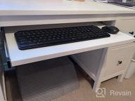 img 1 attached to FRMSAET Furniture Accessories Office Product Suits Hardware 20/24/30 Inches Keyboard Drawer Tray Wood Holder Under Desk Adjustable Height Platform. (20 Inches, White) review by Marina Smith