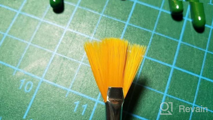 img 1 attached to AUREUO All-Purpose Paint Brush Set Value Pack 25 PCS - 18 Nylon, 5 Bristle And 2 Foam Painting Brushes For Acrylic, Oil, Watercolor, Canvas, Paper, Face, Body, Nail, Rock, Model & DIY Crafts review by Durward Carlson