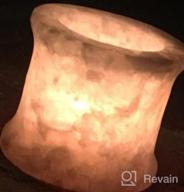 img 1 attached to Add Charm To Your Home Décor With CraftsOfEgypt'S White Alabaster Candle Holder - Perfect For Tealight And Votive Candles, Emits Soothing Amber Glow From Natural Stone review by Chris Bhatia