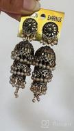 img 1 attached to 💎 Exquisite Jwellmart Bollywood Traditional Ethnic Pearl Jhumka Jhumki Earrings for Women and Girls review by Jerome Turner