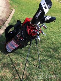 img 8 attached to Navy Golf Stand Bag: Lightweight, Portable And Organized With 14 Way Divider And Dust Cover