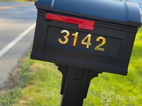 img 7 attached to Наклейки с номерами дверей дома HopeWan для почтового ящика/квартиры, домашнего офиса, номерной таблички с адресом, бронза/серебро/золото, высота 2 3/4 дюйма. (10 шт - 1111223300, бронза)