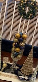 img 6 attached to 30Ct 60Mm Синие и серебряные рождественские украшения - Небьющийся пластиковый декоративный рождественский набор