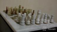 img 1 attached to Handmade White & Green Onyx Staunton And Ambassador Chess Sets - Perfect Gift For Adults! review by Jeffrey Kue