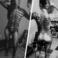 img 1 attached to Women Halloween Skull Print Jumpsuit Outfit Long Sleeve Costume review by Alfonso Wilson