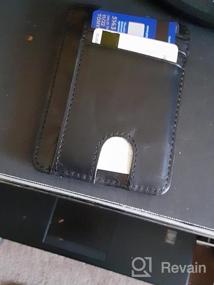 img 6 attached to Премиальные минималистичные кожаные кошельки 🔒 с блокировкой кредитных карт для мужской аксессуаров