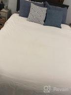 img 1 attached to Travan Grey Queen Duvet Cover Set - Ultra Soft 100% Washed Cotton With Hypoallergenic Comforter Cover, Natural Wrinkled Look, Zipper Closure, And Corner Ties review by Ben Rodriguez
