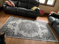 img 1 attached to Stylish And Durable Nicole Miller New York Azalea Medallion Indoor/Outdoor Rug In Grey/Black, Sized 7'9"X10'2 review by Melissa Shoulders