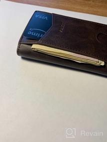 img 5 attached to Men's Minimalist Bifold Wallet - Genuine Leather, RFID Blocking, Stylish Accessories