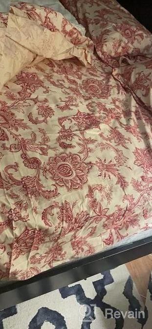 img 1 attached to Vintage Black And Yellow Floral Bedding Set - FADFAY Queen Size Egyptian Cotton Sheets With Elegant Peony Design, 800 Thread Count Deep Pocket Fitted Sheet For Farmhouse Décor - 4 Piece Set Included review by Brandi Walker