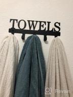 img 1 attached to Rustproof Waterproof 6-Hook Towel Rack - Perfect For Bathroom, Bedroom & Kitchen! review by Derek Jha