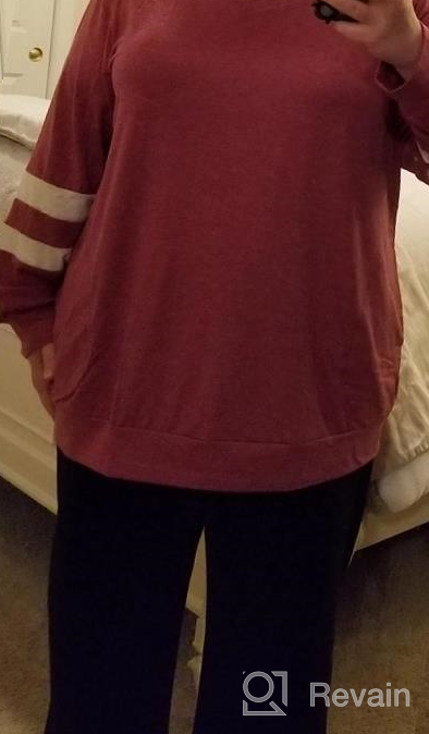 img 1 attached to Stylish And Versatile: Plus Size Long Sleeve Tee Tops With Pockets By ROSRISS review by Tara Ford