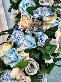 img 8 attached to Enhance Your Home And Garden Decor With U'Artlines 3-Piece Artificial Rose Vine Garland Set In Beautiful Blue Color
