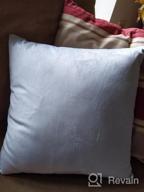 img 1 attached to 2 Pack 18X18In Deconovo Velvet Throw Pillow Covers For Home Sofa - Lilac review by Edward Perez