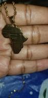 img 1 attached to Exquisite 18k Gold Plated Women's Africa Map Pendant Necklace: Timeless Elegance and Cultural Pride review by Stephanie Elliott