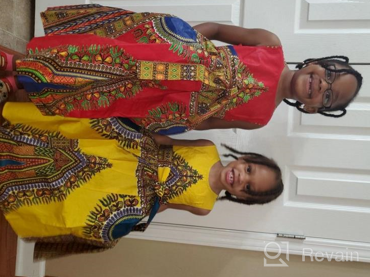 img 1 attached to 👗 Shenbolen Dashiki African Tradition Dresses for Girls - Stylish Clothing in Beautiful Dresses review by Tara Hammack