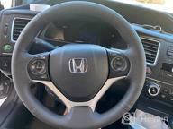 картинка 1 прикреплена к отзыву Eiseng Genuine Leather Steering Wheel Cover DIY Stitch-On Wrap For Honda Civic 2012-2015 Interior Accessories - Black With 13.5-14.5 Inch Diameter And Thread Color от Moe Gilbert