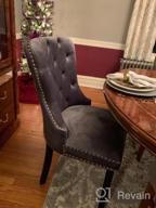 img 1 attached to Set Of 2 Light Grey Retro Velvet Dining Chairs With Elegant Upholstery And Armless Design For Accent, Kmax review by Chris Elam
