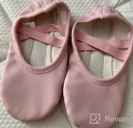 img 1 attached to Ambershine Leather Ballet Toddlers Slippers Girls' Shoes and Athletic review by Megan Smith
