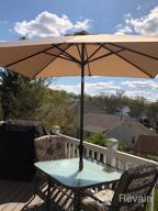 img 1 attached to 6.5X10 FT Rectangular Patio Umbrella, Outdoor Table Tilt Umbrella For Pool Deck & Yard - Beige review by Crystal Ford