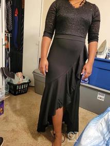 img 7 attached to MISSMAY Women'S Classy V-Neck Ruffle Split Formal Evening Prom Maxi Dress