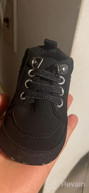 img 1 attached to Meckior Sequin Canvas Sneakers for Baby Girls and Boys with Soft Anti-Slip Sole, High Top Ankle, Unisex, Ideal for Toddler First Walking, Prewalker Crib and Denim Shoes review by Micheal Wolf