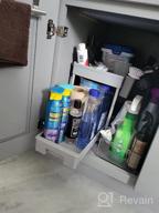 img 1 attached to 2-Tier Sliding Cabinet Organizer With Hooks And Hanging Cup - Multi-Purpose Bathroom And Kitchen Storage Solution By SOLEJAZZ, Stylish Black Under-Sink Organizer review by Chris Horton